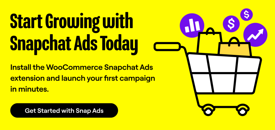 Start Growing with Snapchat Ads Today. Install the WooCommerce Snapchat Ads extension and launch your first campaign in minutes.