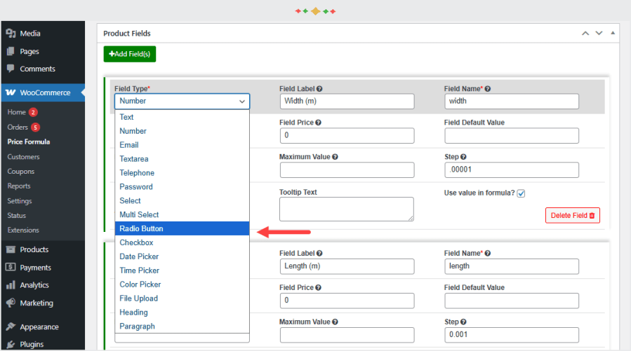 woocommerce price by formula calculator plugin