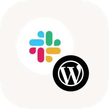 Slack and WordPress logos