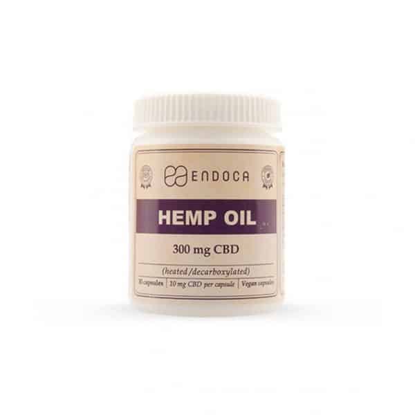 Endoca Raw Hemp Oil Capsules 300 mg CBD + CBDa